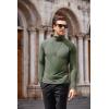 COOFANDY Men’s Slim Fit Mock Turtleneck Pullover Sweater Casual Basic Knitted Thermal Sweaters(Army Green)