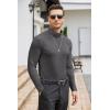 COOFANDY Men’s Slim Fit Mock Turtleneck Pullover Sweater Casual Basic Knitted Thermal Sweaters(Dark Grey)