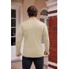COOFANDY Men’s Slim Fit Mock Turtleneck Pullover Sweater Casual Basic Knitted Thermal Sweaters(Light Apricot)