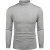 COOFANDY Men’s Slim Fit Mock Turtleneck Pullover Sweater Casual Basic Knitted Thermal Sweaters(Light Grey)