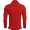 COOFANDY Men’s Slim Fit Mock Turtleneck Pullover Sweater Casual Basic Knitted Thermal Sweaters(Red)
