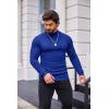 COOFANDY Men’s Slim Fit Mock Turtleneck Pullover Sweater Casual Basic Knitted Thermal Sweaters(Royal Blue)