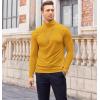 COOFANDY Men’s Slim Fit Mock Turtleneck Pullover Sweater Casual Basic Knitted Thermal Sweaters(Yellow)