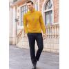 COOFANDY Men’s Slim Fit Mock Turtleneck Pullover Sweater Casual Basic Knitted Thermal Sweaters(Yellow)