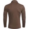 COOFANDY Men’s Slim Fit Turtleneck Cotton T Shirts Casual Long Sleeve Basic Tops Lightweight Pullover Sweater(Brown)
