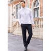 COOFANDY Men’s Slim Fit Turtleneck Cotton T Shirts Casual Long Sleeve Basic Tops Lightweight Pullover Sweater(White)