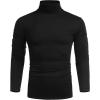 COOFANDY Men’s Slim Fit Turtleneck Sweater Casual Basic Knitted Long Sleeve Pullover Sweater(01-black)