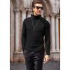 COOFANDY Men’s Slim Fit Turtleneck Sweater Casual Basic Knitted Long Sleeve Pullover Sweater(01-black)