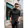COOFANDY Men’s Slim Fit Turtleneck Sweater Casual Basic Knitted Long Sleeve Pullover Sweater(A-black)