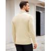 COOFANDY Men’s Slim Fit Turtleneck Sweater Casual Basic Knitted Long Sleeve Pullover Sweater(Beige)