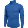 COOFANDY Men’s Slim Fit Turtleneck Sweater Casual Basic Knitted Long Sleeve Pullover Sweater(Blue)