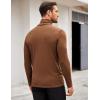 COOFANDY Men’s Slim Fit Turtleneck Sweater Casual Basic Knitted Long Sleeve Pullover Sweater(Brown)
