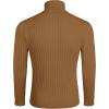 COOFANDY Men’s Slim Fit Turtleneck Sweater Casual Basic Knitted Long Sleeve Pullover Sweater(Caramel)