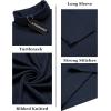 COOFANDY Men’s Slim Fit Turtleneck Sweater Casual Basic Knitted Long Sleeve Pullover Sweater(Dark Blue)