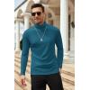 COOFANDY Men’s Slim Fit Turtleneck Sweater Casual Basic Knitted Long Sleeve Pullover Sweater(Denim Blue)