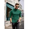 COOFANDY Men’s Slim Fit Turtleneck Sweater Casual Basic Knitted Long Sleeve Pullover Sweater(Green)