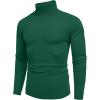 COOFANDY Men’s Slim Fit Turtleneck Sweater Casual Basic Knitted Long Sleeve Pullover Sweater(Green)