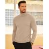COOFANDY Men’s Slim Fit Turtleneck Sweater Casual Basic Knitted Long Sleeve Pullover Sweater(Khaki)