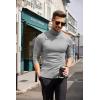 COOFANDY Men’s Slim Fit Turtleneck Sweater Casual Basic Knitted Long Sleeve Pullover Sweater(Medium Grey)