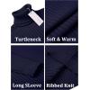 COOFANDY Men’s Slim Fit Turtleneck Sweater Casual Basic Knitted Long Sleeve Pullover Sweater(Navy Blue)
