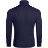COOFANDY Men’s Slim Fit Turtleneck Sweater Casual Basic Knitted Long Sleeve Pullover Sweater(Navy Blue)