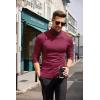 COOFANDY Men’s Slim Fit Turtleneck Sweater Casual Basic Knitted Long Sleeve Pullover Sweater(Wine Red)