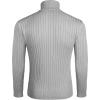 COOFANDY Men’s Slim Fit Turtleneck Sweater Casual Pullover Sweater Lightweight Ribbed Sweater(01_gray)