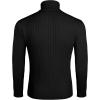 COOFANDY Men’s Slim Fit Turtleneck Sweater Casual Pullover Sweater Lightweight Ribbed Sweater(Black)