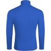 COOFANDY Men’s Slim Fit Turtleneck Sweater Casual Pullover Sweater Lightweight Ribbed Sweater(Blue)