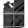 COOFANDY Men’s Slim Fit Turtleneck Sweater Casual Pullover Sweater Lightweight Ribbed Sweater(Dark Grey)