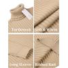COOFANDY Men’s Slim Fit Turtleneck Sweater Casual Pullover Sweater Lightweight Ribbed Sweater(Khaki)