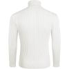 COOFANDY Men’s Slim Fit Turtleneck Sweater Casual Pullover Sweater Lightweight Ribbed Sweater(White)