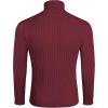 COOFANDY Men’s Slim Fit Turtleneck Sweater Casual Pullover Sweater Lightweight Ribbed Sweater(Wine Red)