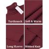COOFANDY Men’s Slim Fit Turtleneck Sweater Casual Pullover Sweater Lightweight Ribbed Sweater(Wine Red)