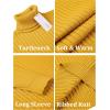 COOFANDY Men’s Slim Fit Turtleneck Sweater Casual Pullover Sweater Lightweight Ribbed Sweater(Yellow)