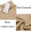COOFANDY Men’s Slim Fit Turtleneck Sweater Casual Twist Patterned Pullover Knitted Sweaters(Khaki)
