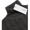 COOFANDY Men’s Slim Fit Turtleneck Sweater Casual Twisted Knitted Pullover Sweaters(Charcoal Grey)