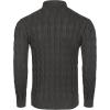 COOFANDY Men’s Slim Fit Turtleneck Sweater Casual Twisted Knitted Pullover Sweaters(Charcoal Grey)