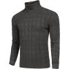COOFANDY Men’s Slim Fit Turtleneck Sweater Casual Twisted Knitted Pullover Sweaters(Charcoal Grey)