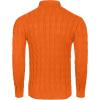 COOFANDY Men’s Slim Fit Turtleneck Sweater Casual Twisted Knitted Pullover Sweaters(Orange)