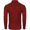 COOFANDY Men’s Slim Fit Turtleneck Sweater Casual Twisted Knitted Pullover Sweaters(Wine Red)