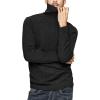 COOFANDY Men’s Slim Fit Turtleneck Sweaters Casual Cable Knitted Soft Pullover Sweaters(01-black)