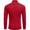 COOFANDY Men’s Slim Fit Turtleneck Sweaters Casual Cable Knitted Soft Pullover Sweaters(01-red)