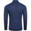 COOFANDY Men’s Slim Fit Turtleneck Sweaters Casual Cable Knitted Soft Pullover Sweaters(Colorful Blue)