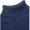 COOFANDY Men’s Slim Fit Turtleneck Sweaters Casual Cable Knitted Soft Pullover Sweaters(Colorful Blue)