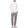 COOFANDY Men’s Slim Fit Turtleneck Sweaters Casual Cable Knitted Soft Pullover Sweaters(White)