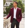 COOFANDY Mens Sport Coat Casual Blazer One Button Business Suit Jacket(Burgundy)