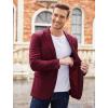 COOFANDY Mens Sport Coat Casual Blazer One Button Business Suit Jacket(Burgundy)