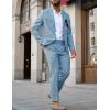 COOFANDY Mens Sport Coat Casual Blazer One Button Business Suit Jacket(Clear Blue)