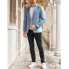 COOFANDY Mens Sport Coat Casual Blazer One Button Business Suit Jacket(Clear Blue)